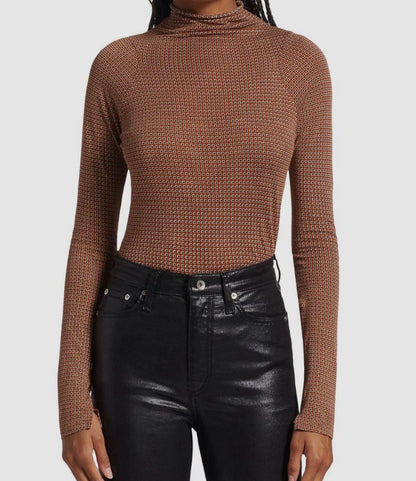 Rag & Bone Shaw Geo Floral Turtleneck Top