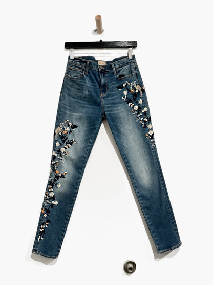Driftwood Jackie Embroidered Skinny Jeans in Milan - 28