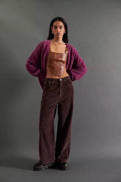 UO BDG Brown Corduroy Wide Leg Pants - 25