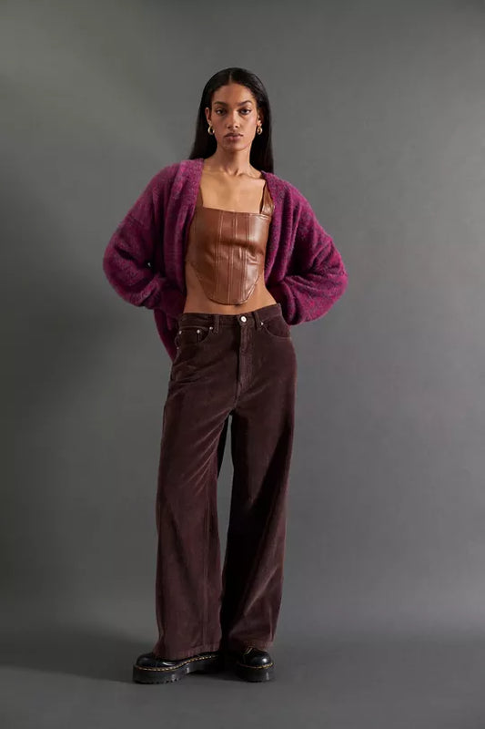 UO BDG Brown Corduroy Wide Leg Pants - 25