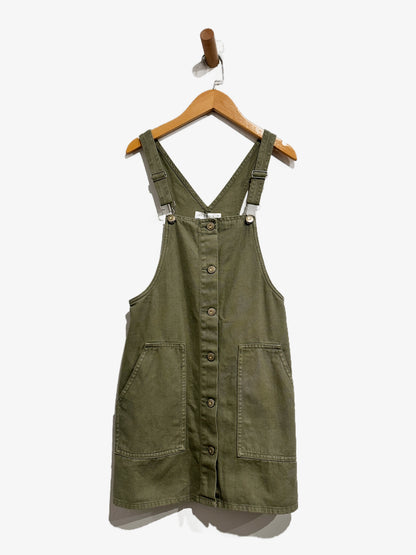 Zara Kids Olive Overall Dress - 11-12