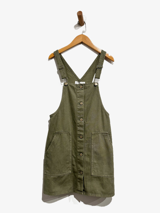 Zara Kids Olive Overall Dress - 11-12