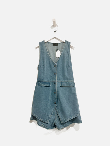 Vici Denim Vest Romper - Medium