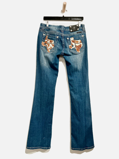 Miss Me Texas Low Rise Embellished Bootcut Jeans - 30