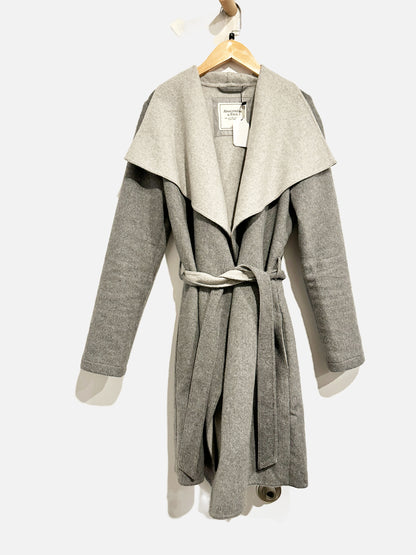 Abercrombie Grey Wool Coat - Small