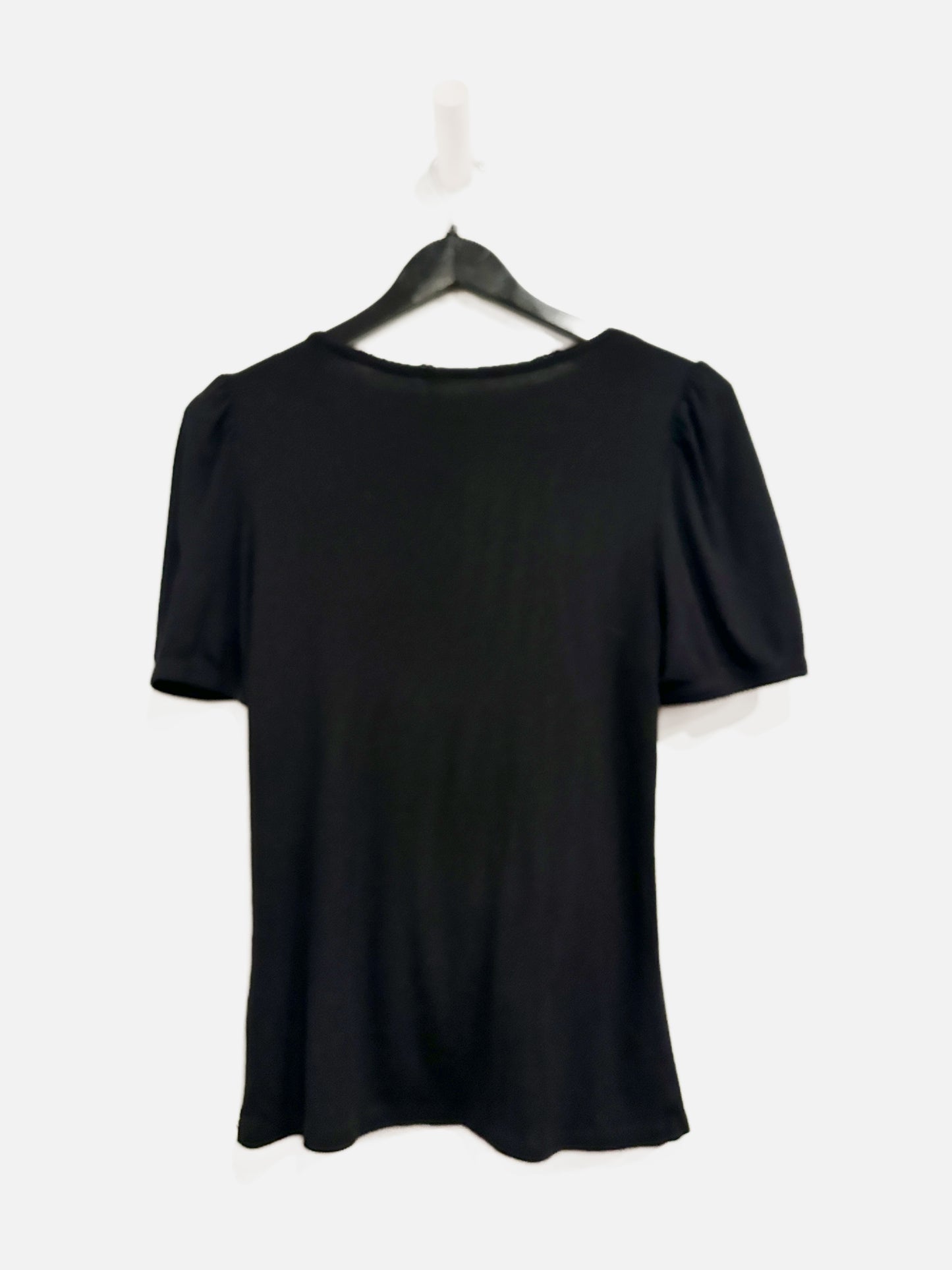Marine Layer Black SS Ribbed Top - Medium