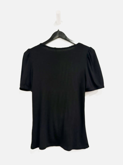 Marine Layer Black SS Ribbed Top - Medium