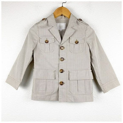 Gucci Tan Stripe Utility Jacket - 4T