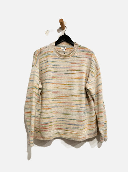 J Crew Rainbow Stripe Sweater - Large