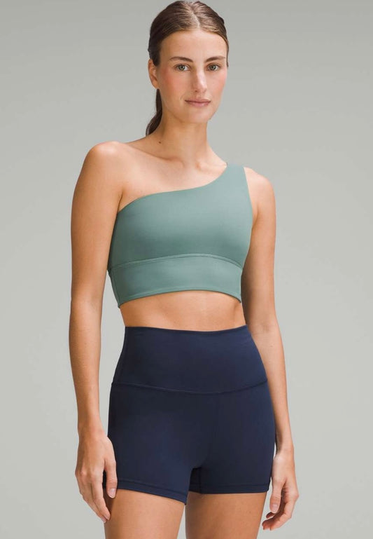 Lululemon Align Asymmetrical Bra *Light Support, A/B Cup Medium Forest - 2