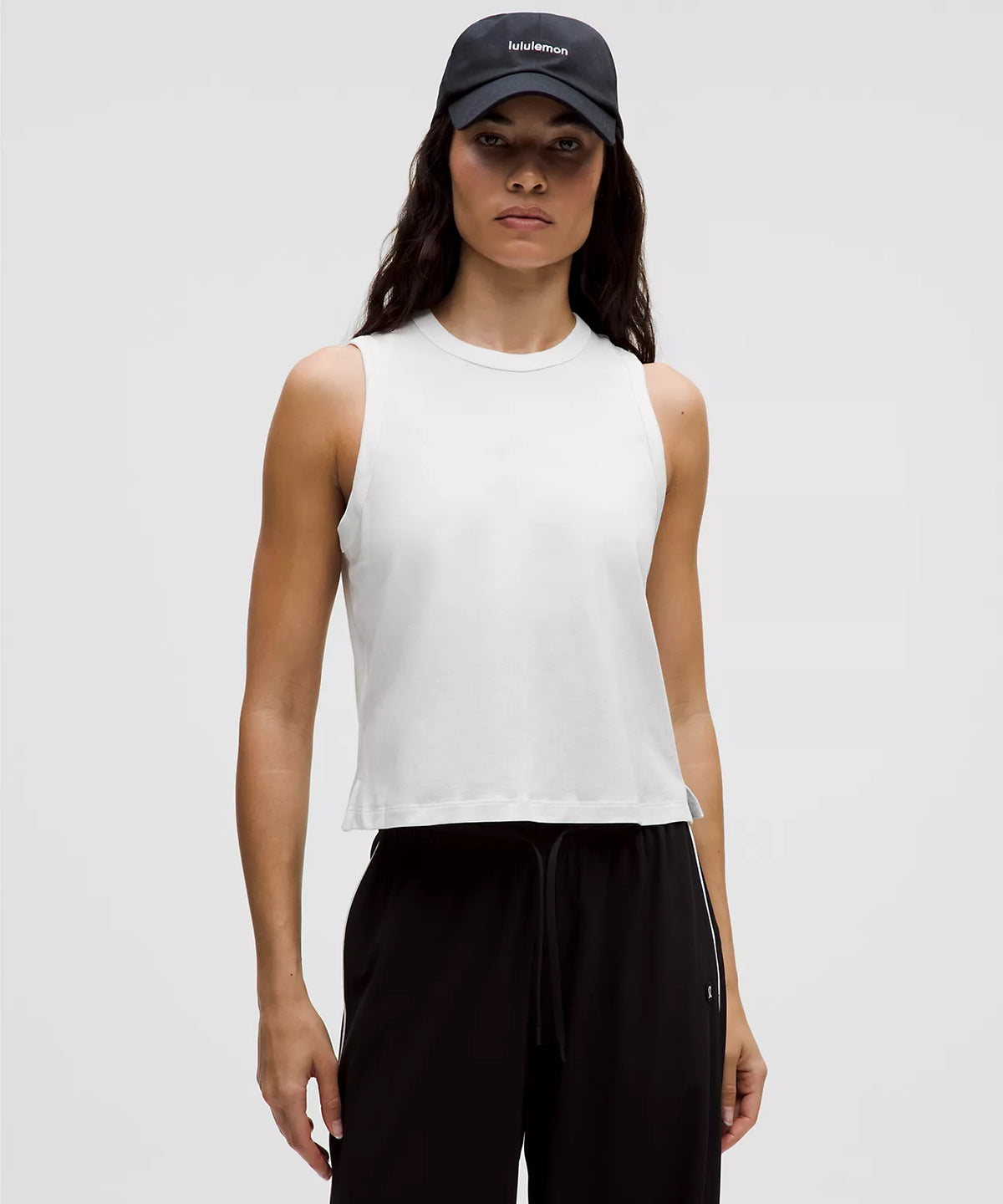 Lululemon Classic Fit Cotton Blend Tank in White