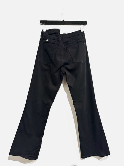 Rag & Bone Black Piper Mid Rise Crop Bootcut Jeans - 29