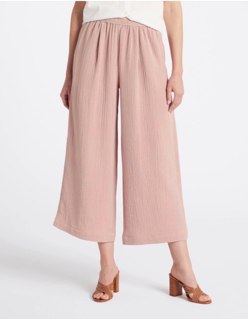 Madewell The Untailored Wide-Leg Crop Pant in Warm Thistle - XS