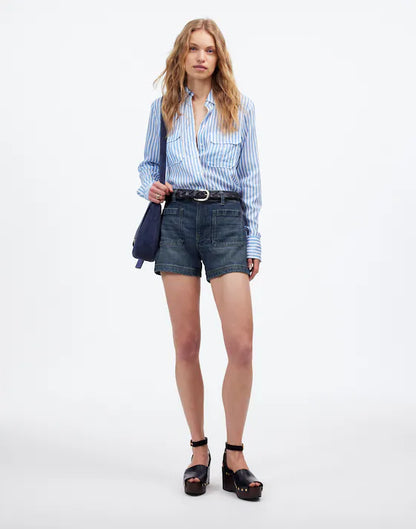 Madewell NWT The Denim Emmett Short: Patch Pocket Edition in Archbald Wash - 27