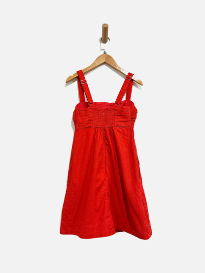 Abercrombie & Fitch Emerson Red Linen Mini Skort Dress - XXS