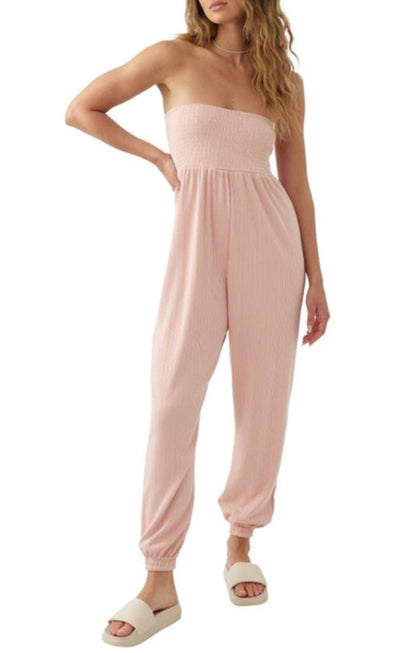 O’Neill Pink Strapless Jumpsuit - Medium