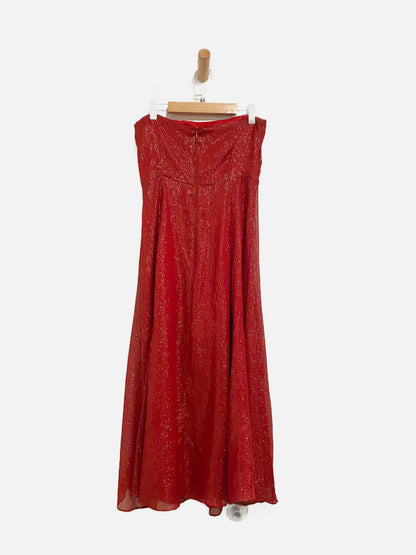 Lisa Cynamone Y2K Red Metallic Tube Dress - 1