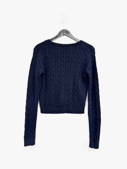 Brandy Melville Navy Cable Knit Cardigan