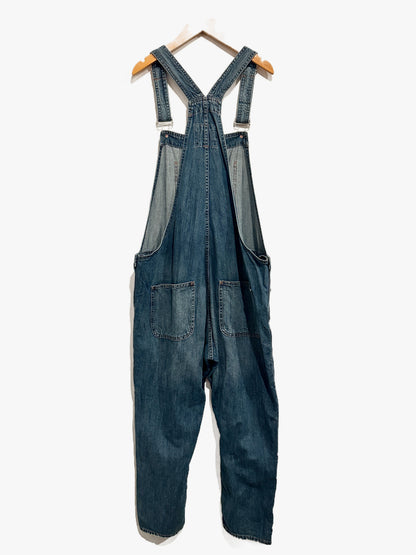Gap Medium Wash Short Crop Slouchy Overalls - Large