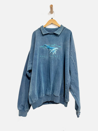 Habitat Vintage Kona Hawaii Denim Sweatshirt - Large