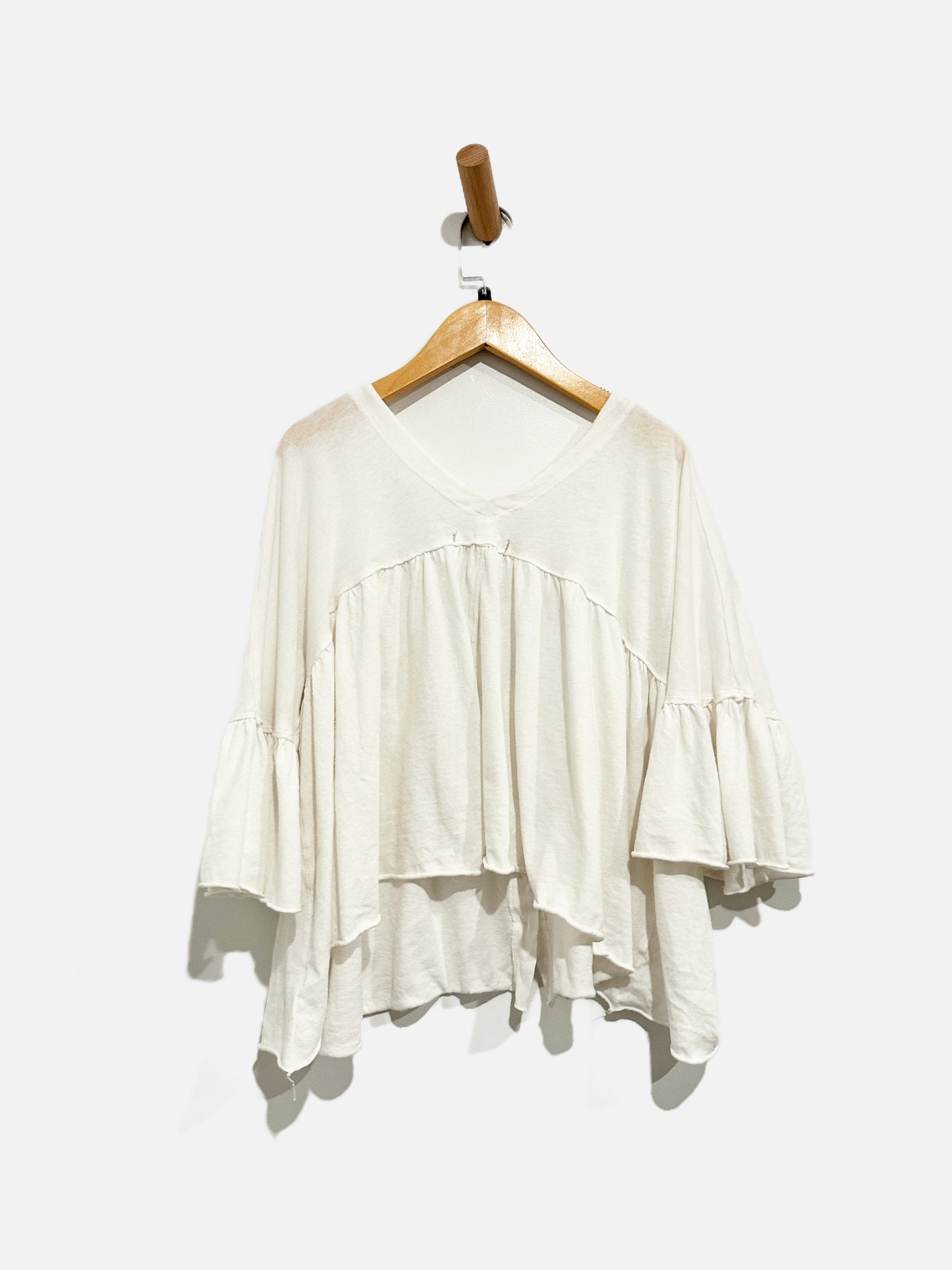 Free People White Button Front Top - Medium