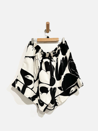 Cecilia Pettersson for Anthropologie Black/White Flannel PJ Shorts - Large