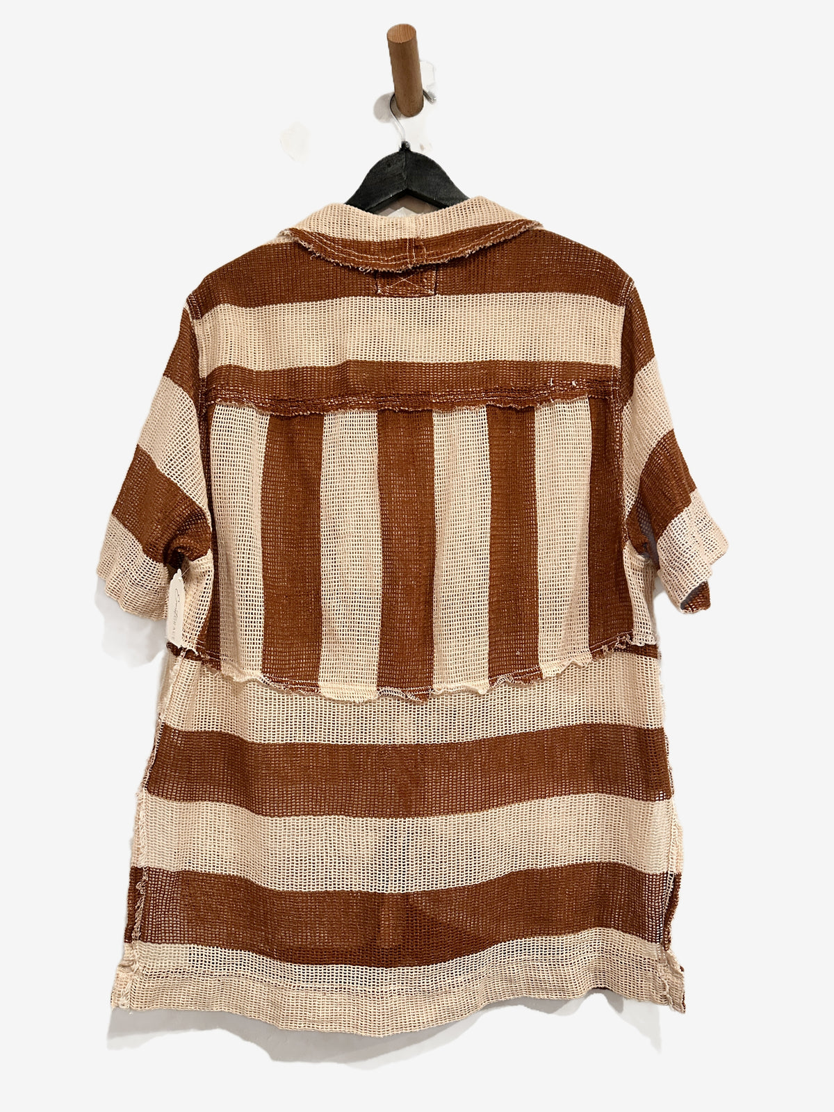 Free People Del Mar Cabana Shirt in Brown Combo - Small