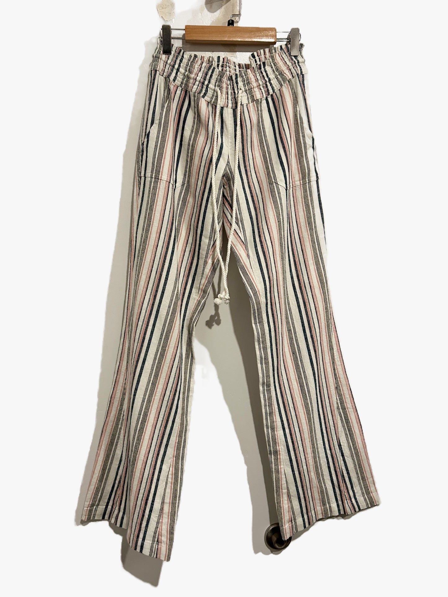Roxy Oceanside Flare Indigo Stripe Pants - Small