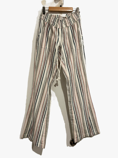 Roxy Oceanside Flare Indigo Stripe Pants - Small