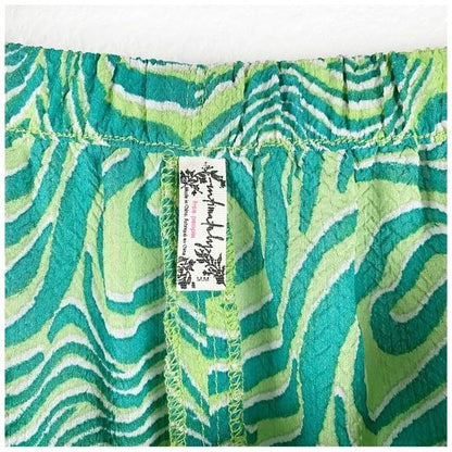 Free People Green Swirl Wrap Pants Size Medium