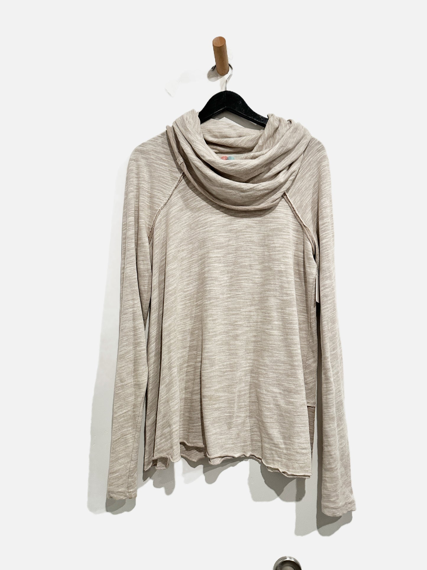 Free People Beach Cocoon Cream Cowl Neck Top - Medium