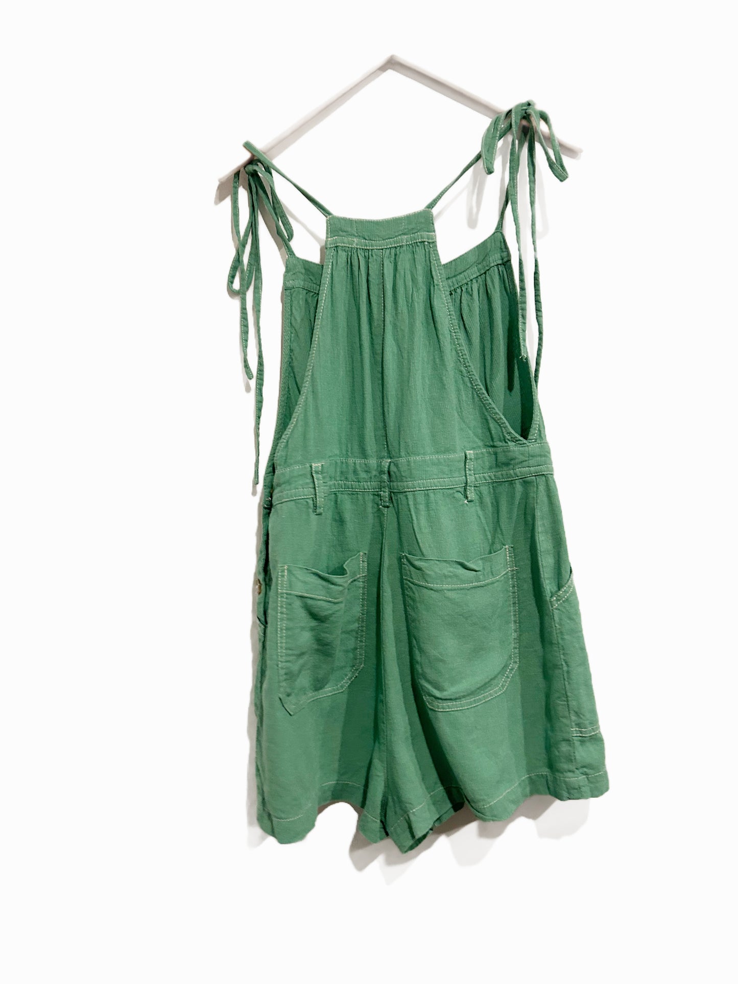 Urban Outfitters Ivy Green Tie-Up Shortalls - XS