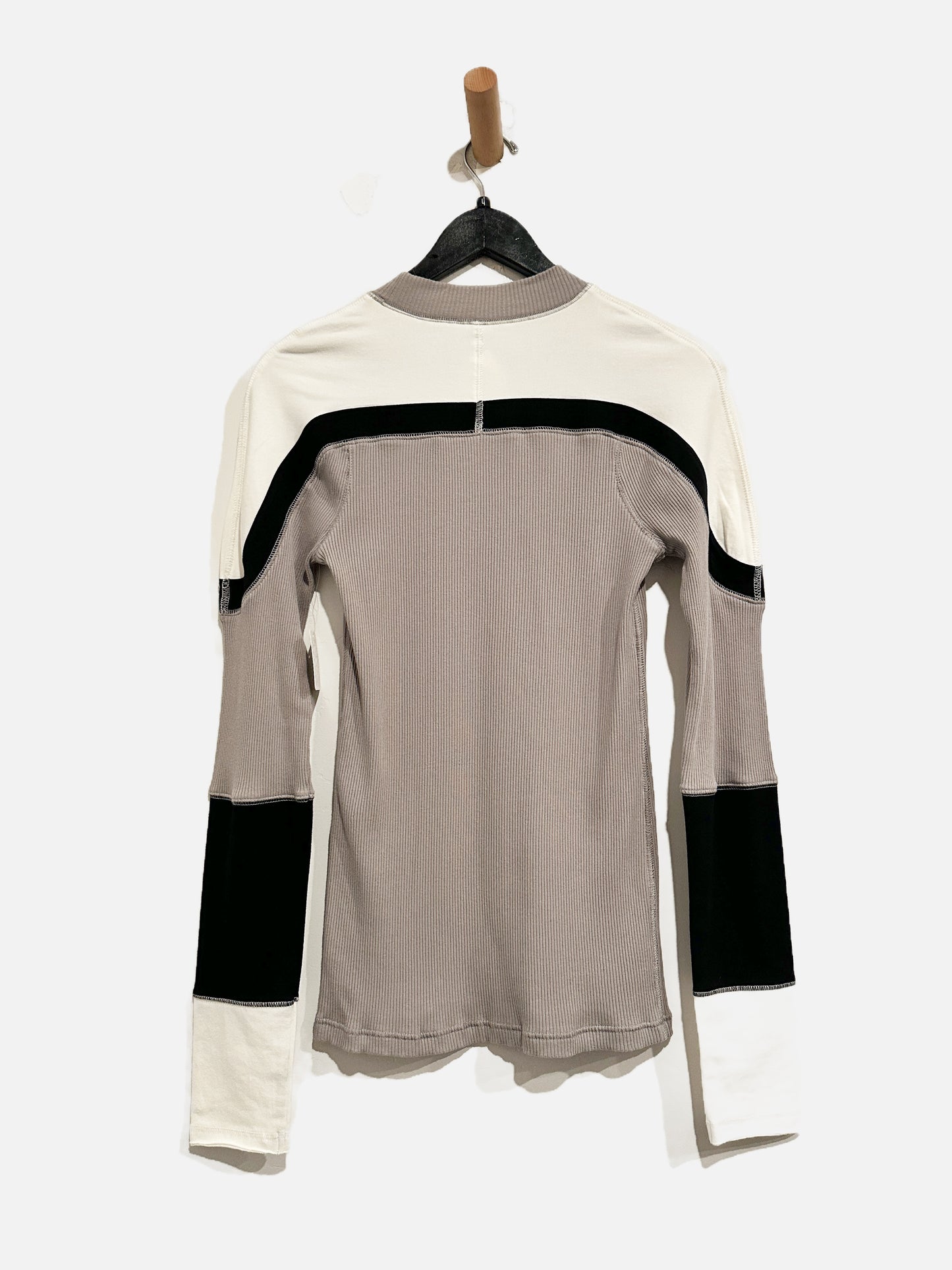 NWT Free People Grey Color Block LS - Large