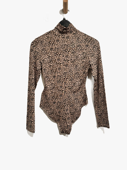 Levi’s Louie Turtleneck Leopard Print Bodysuit - XS