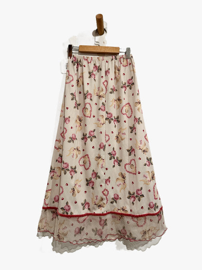 SWAT Vintage Floral Cupid Midi Skirt