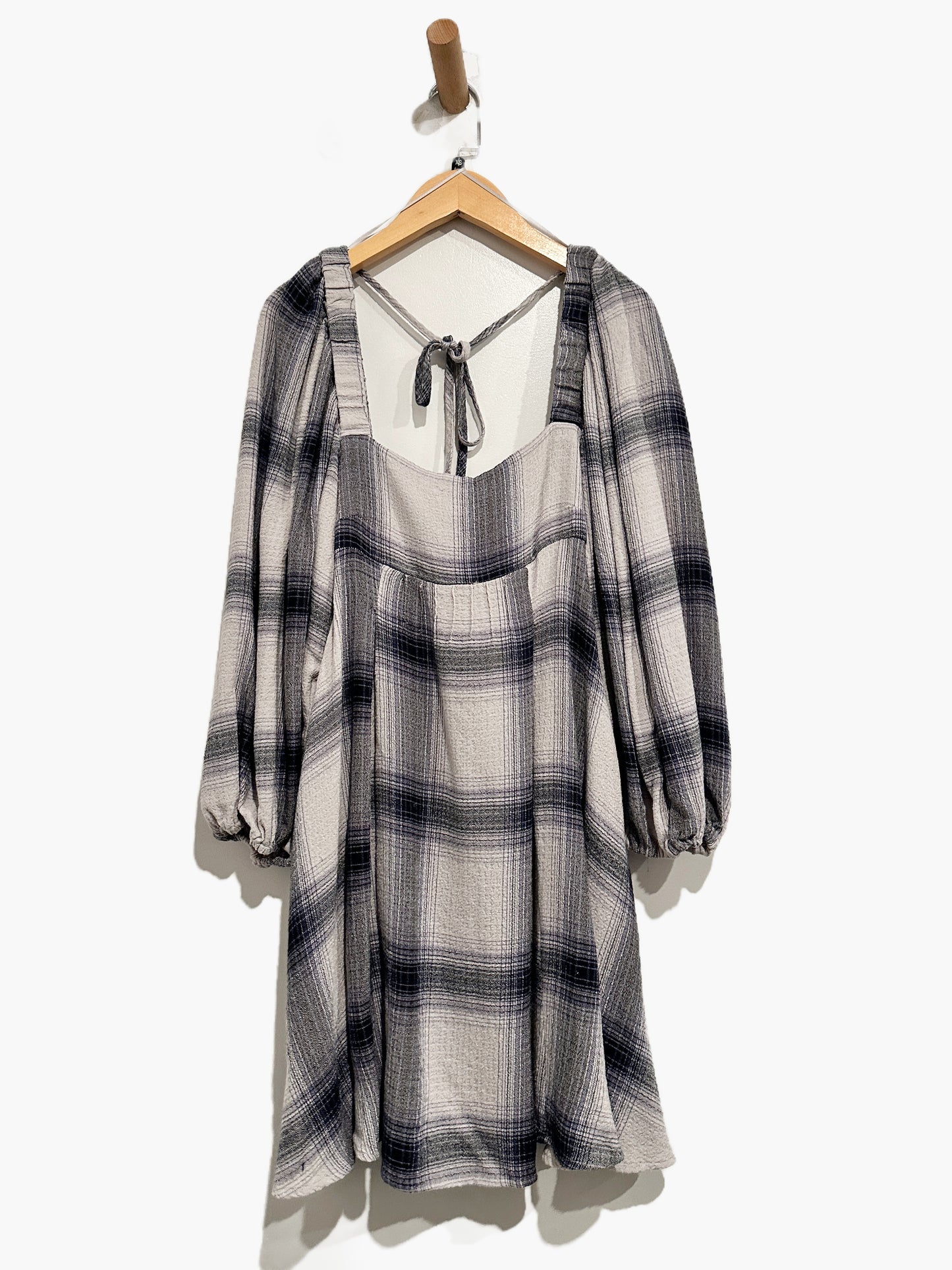 Urban Outfitters Lachlan Flannel Smocked Mini Dress - XS