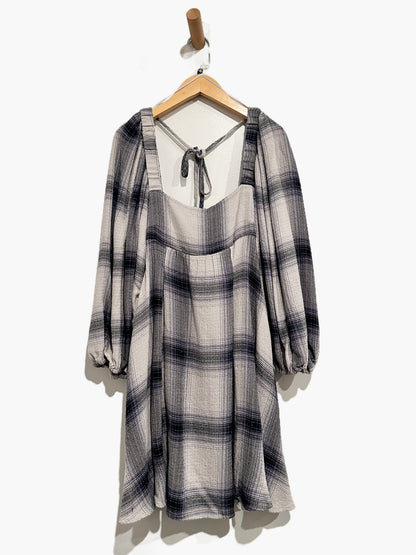 Urban Outfitters Lachlan Flannel Smocked Mini Dress - XS