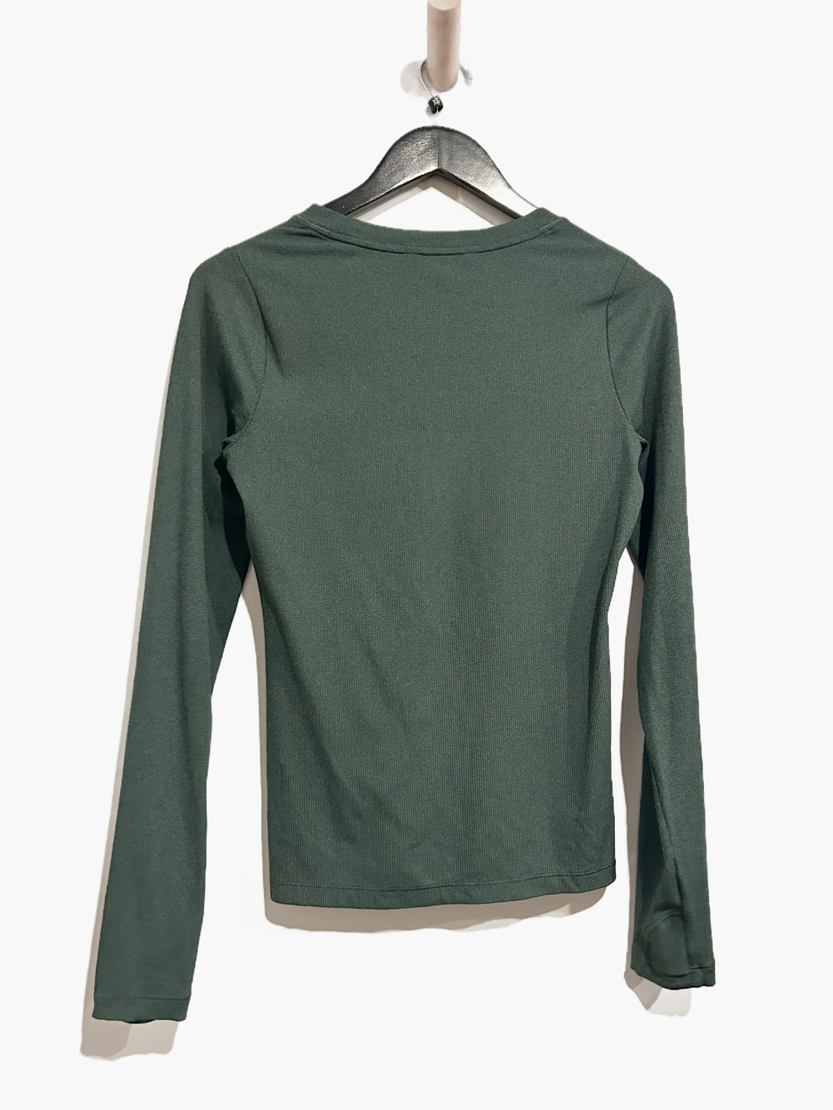 Athleta Uptempo Ribbed Henley Top in Green - XS