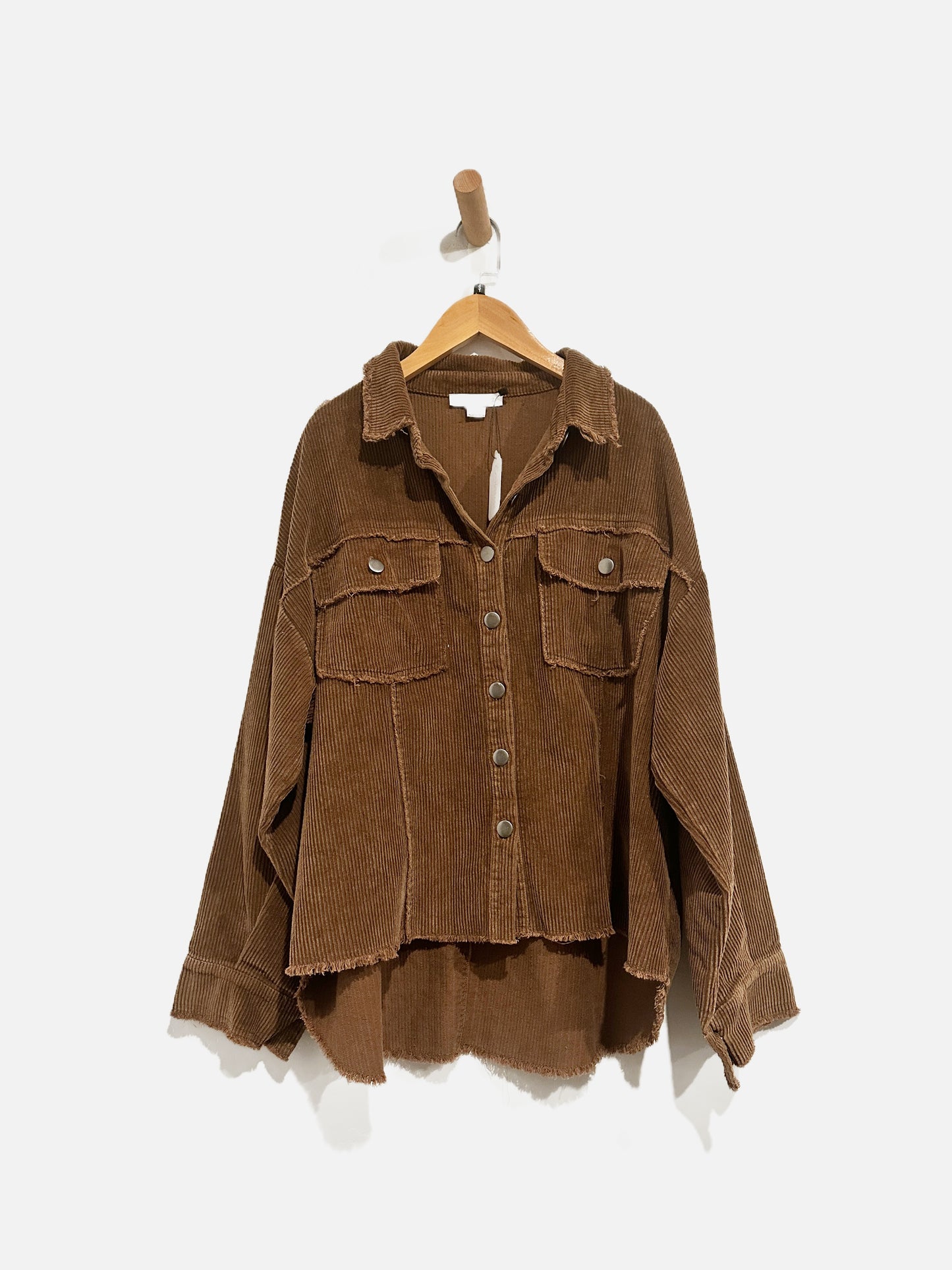 HYFVE Brown Corduroy Shacket - Small