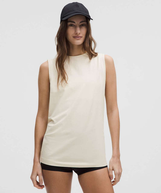 Lululemon All Yours Organic Cotton Tank Top in Light Ivory