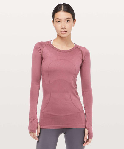 Lululemon Swiftly Tech Long Sleeve Crew in Misty Merlot - 2