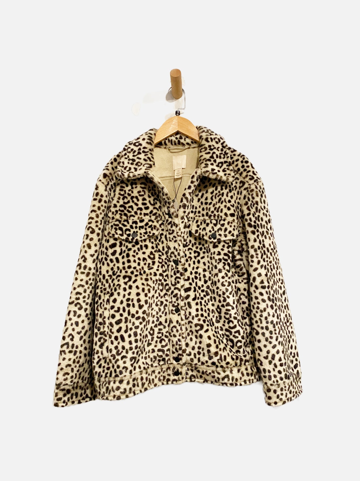 H&M Cheetah Trucker Jacket - Small