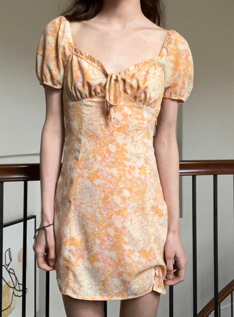 BP Orange Floral Mini Dress - XL