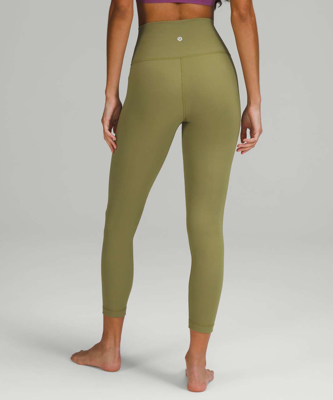 Lululemon Wunder Under High-Rise Tight 25” *Ribbed Fabric in Bronze Green - 2