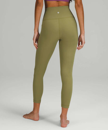 Lululemon Wunder Under High-Rise Tight 25” *Ribbed Fabric in Bronze Green - 2
