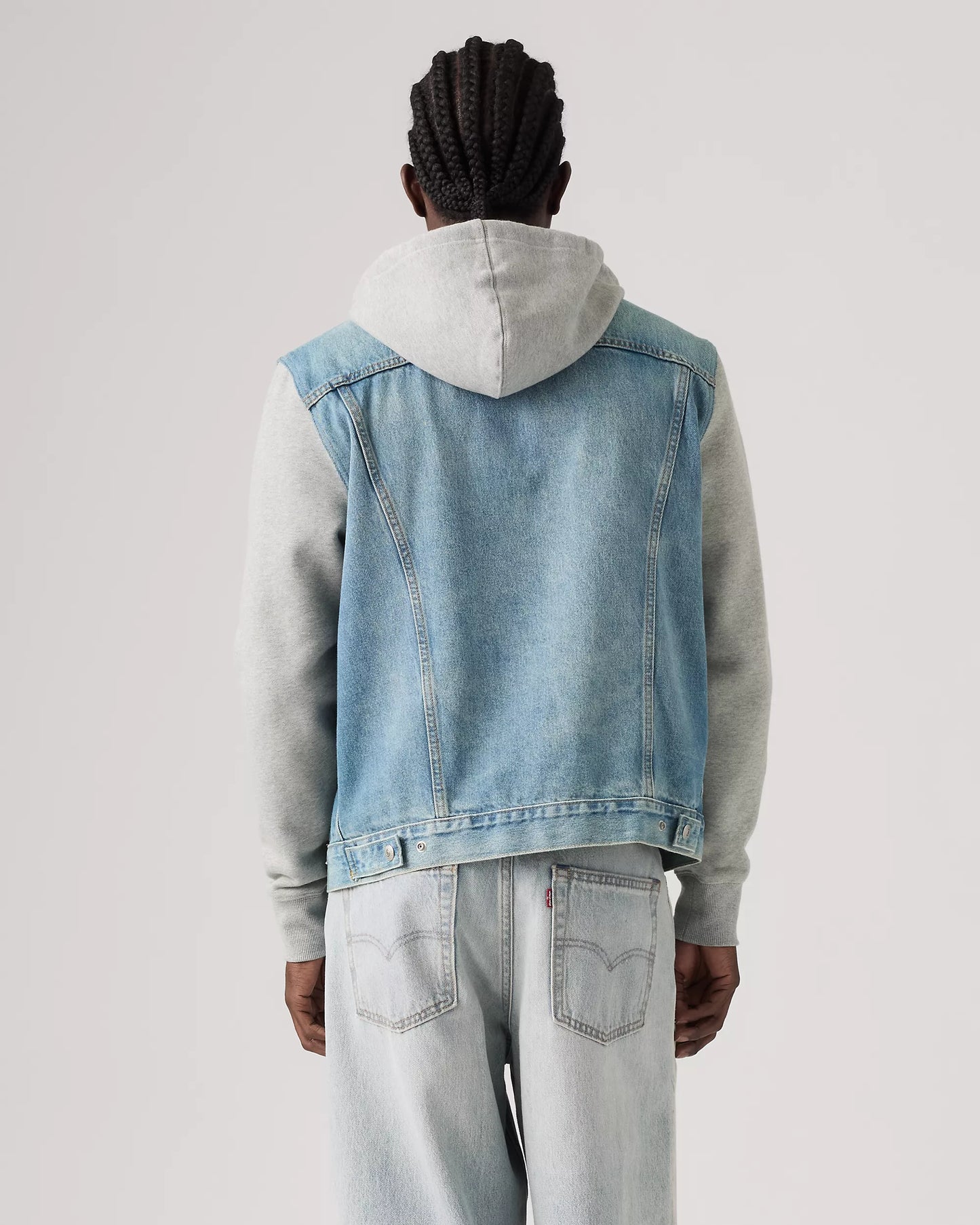 Levi’s Hybrid Hoodie Trucker Jacket in Candy Man - Medium