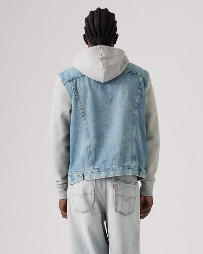 Levi’s Hybrid Hoodie Trucker Jacket in Candy Man - Medium
