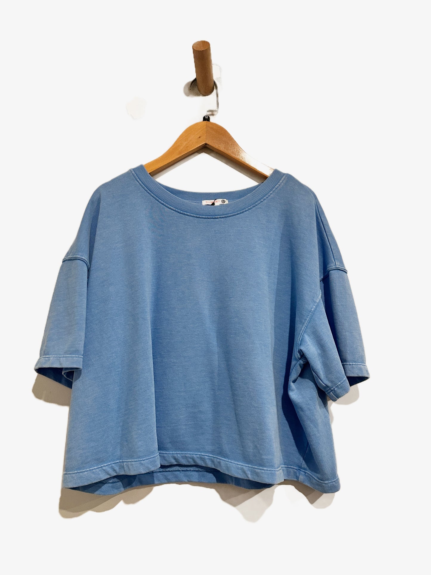 Sundry Cropped Pullover and Pants Set in Lagoon Blue - Medium