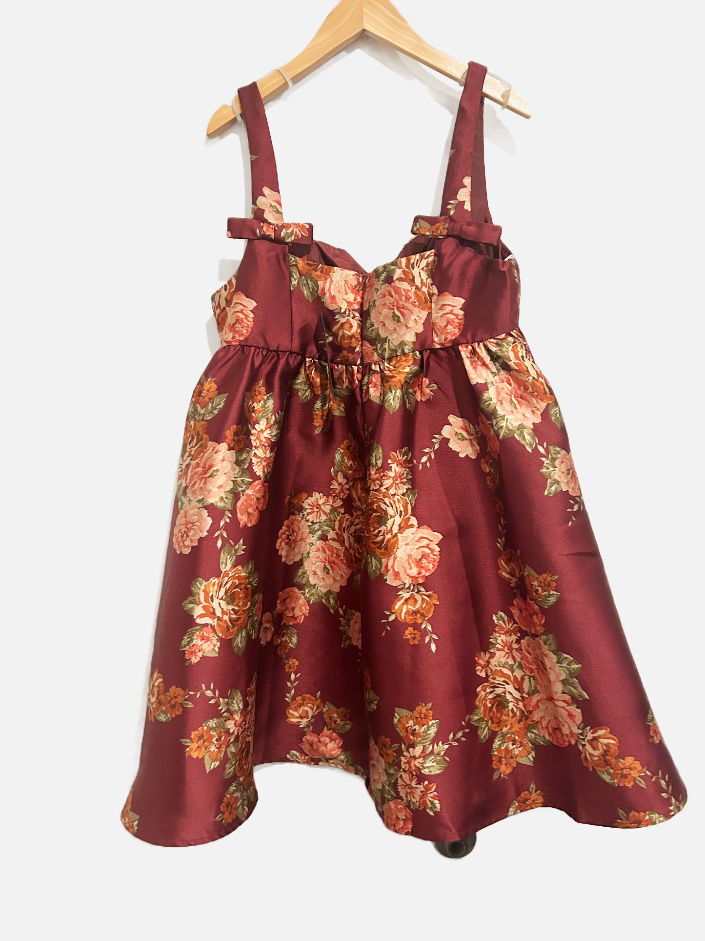 NWT Lulus Unbelievably Lovely Red Floral Mini Dress - Medium