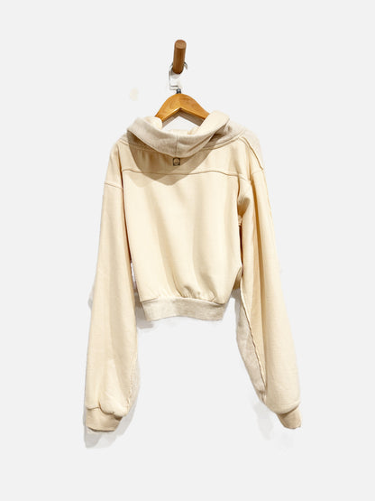 Anthropologie Daily Practice Cream Crop Sweatshirt - XXS